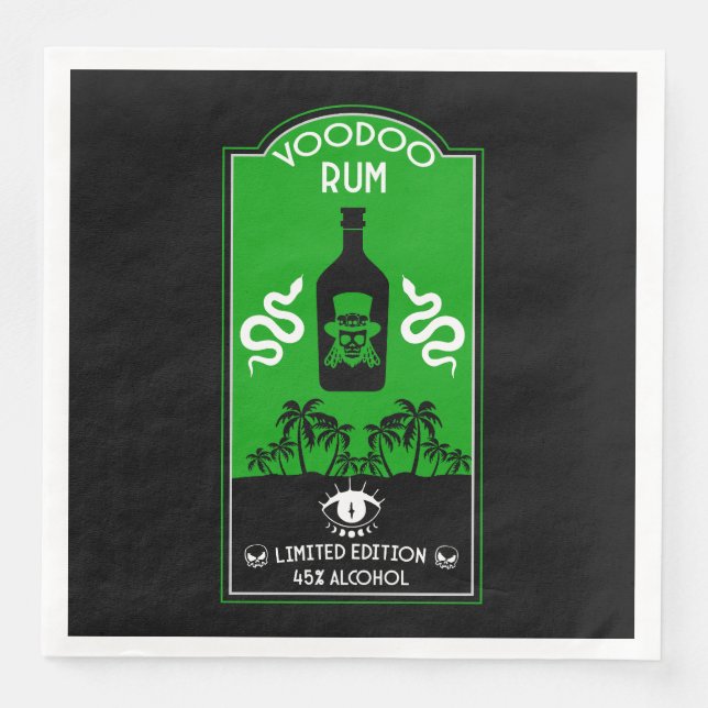 Karibischer Voodoo Rum Serviette (Vorderseite)