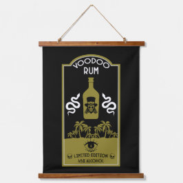 Karibischer Voodoo Rum Wandteppich Mit Holzrahmen
