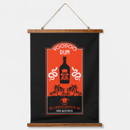 Karibischer Voodoo Rum Wandteppich Mit Holzrahmen