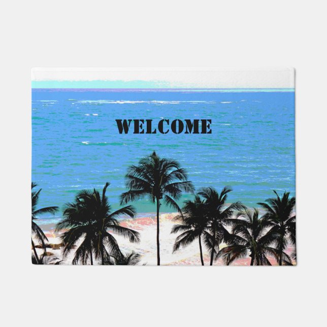 Karibisches Blau Fußmatte (Vorderseite)