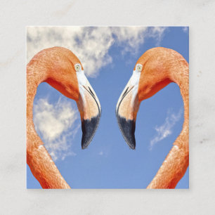 Karibisches Flamingo-Liebe Begleitkarte