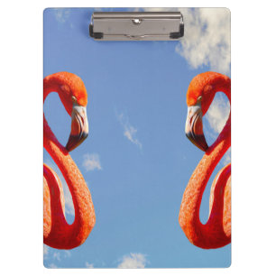 Karibisches Flamingo-Paar Klemmbrett