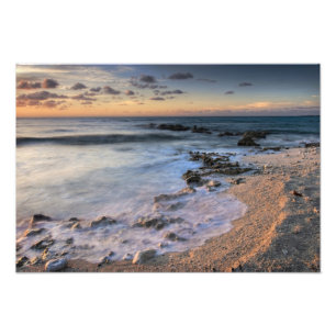 Karibisches Meer, Kaimaninseln. Brandwellen Fotodruck