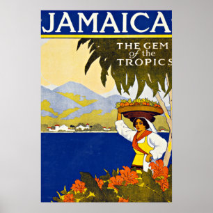 Karibisches SeeVintage Reise Jamaikas Poster