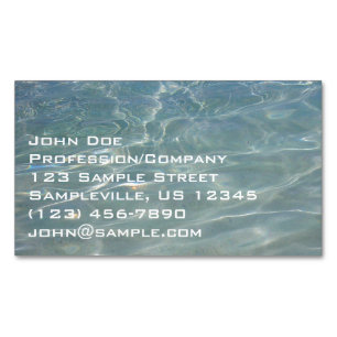 Karibisches Wasser Abstract Blau Natur Magnetische Visitenkarte