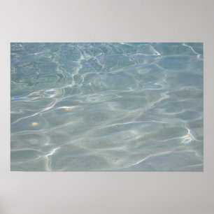 Karibisches Wasser Abstract Blau Natur Poster