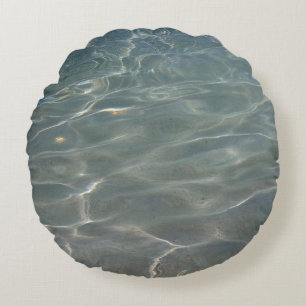 Karibisches Wasser Abstract Blau Natur Rundes Kissen