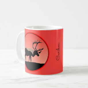 Karibu bei Sonnenuntergang - Originale Wildlife-Ku Kaffeetasse