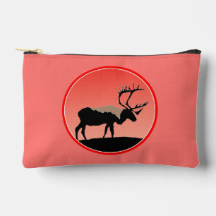 Karibu bei Sonnenuntergang - Originale Wildtierkun Zubehörtasche