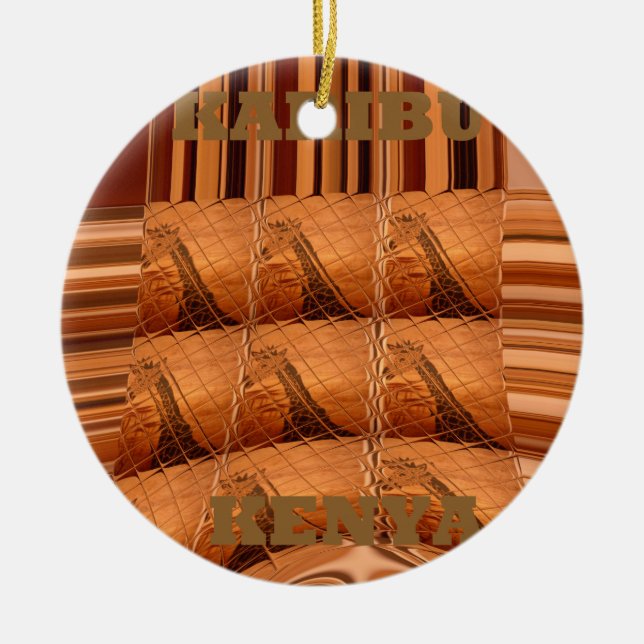 Karibu Giraffe Hakuna Matata Chic Modern Art Col Keramik Ornament (Vorne)