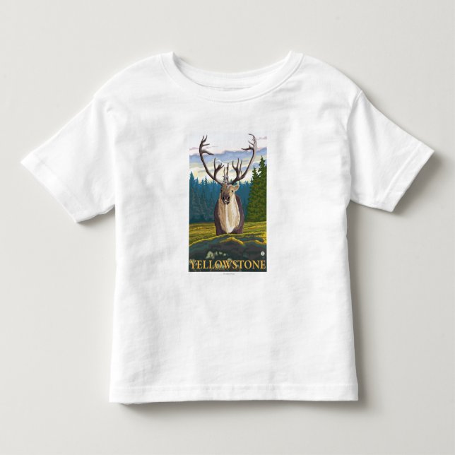 Karibu im wilden - Yellowstone-Staatsangehöriger Kleinkind T-shirt (Vorderseite)