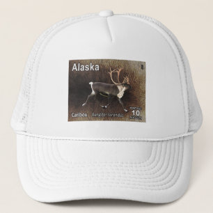 Karibu (Rentier) - Alaska Briefmarke Truckerkappe