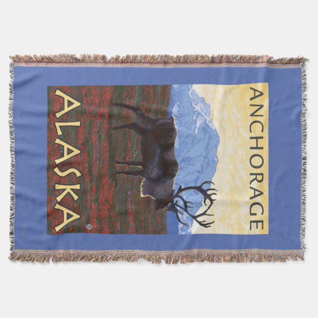 Karibu-Szene - Anchorage, Alaska Decke (Vorderseite)