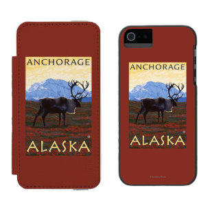 Karibu-Szene - Anchorage, Alaska Incipio Watson™ iPhone 5 Geldbörsen Hülle