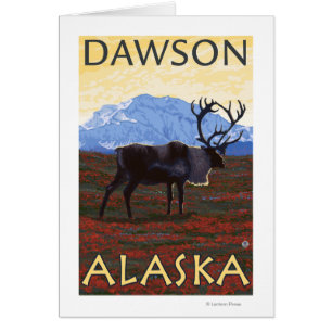 Karibu-Szene - Dawson, Alaska