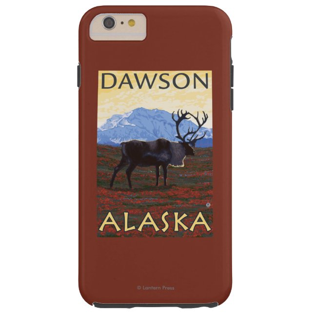 Karibu-Szene - Dawson, Alaska Case-Mate iPhone Hülle (Rückseite)