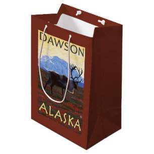 Karibu-Szene - Dawson, Alaska Mittlere Geschenktüte