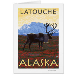 Karibu-Szene - Latouche, Alaska