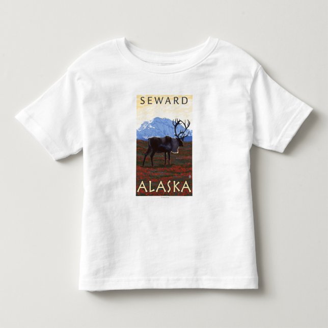 Karibu-Szene - Seward, Alaska Kleinkind T-shirt (Vorderseite)