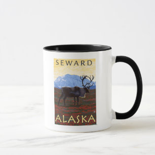 Karibu-Szene - Seward, Alaska Tasse