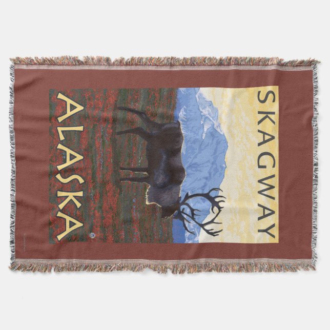 Karibu-Szene - Skagway, Alaska Decke (Vorderseite)