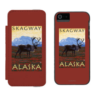 Karibu-Szene - Skagway, Alaska Incipio Watson™ iPhone 5 Geldbörsen Hülle