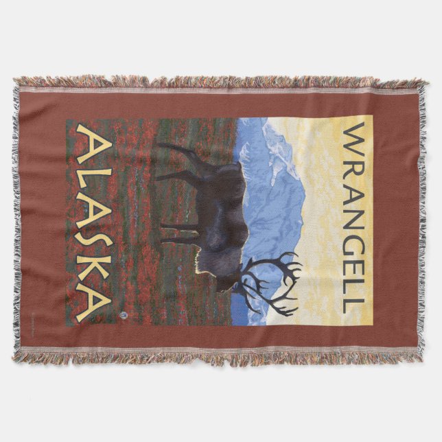 Karibu-Szene - Wrangell, Alaska Decke (Vorderseite)