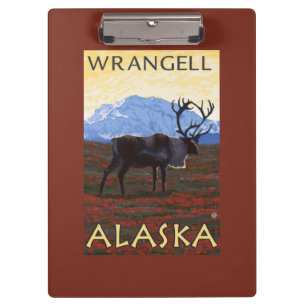 Karibu-Szene - Wrangell, Alaska Klemmbrett