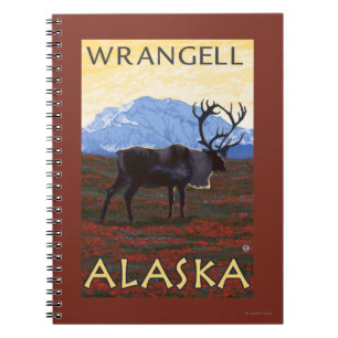Karibu-Szene - Wrangell, Alaska Notizblock