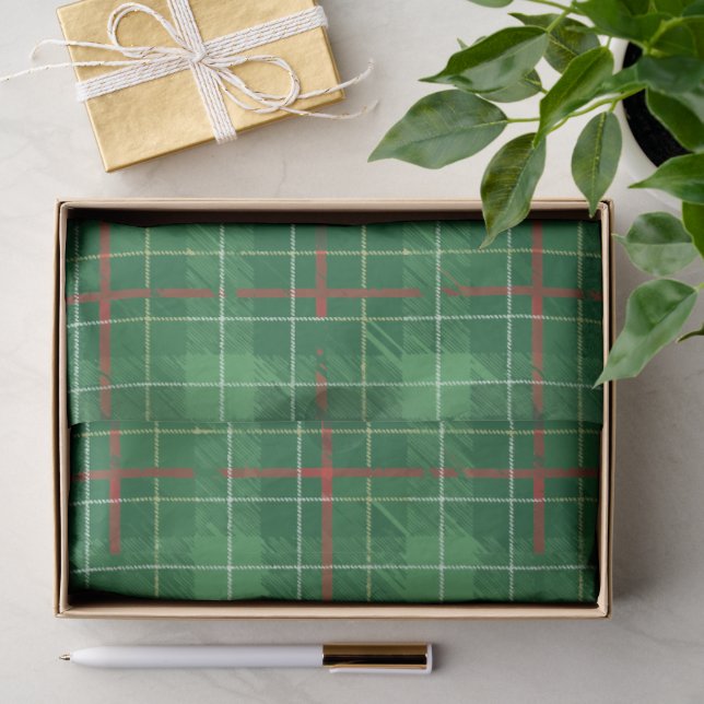 KARIERT 2 SEIDENPAPIER (Geschenk)