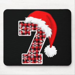 Kariert 6 7 Sechs Sieben Meme Weihnachten Santa Hu Mousepad
