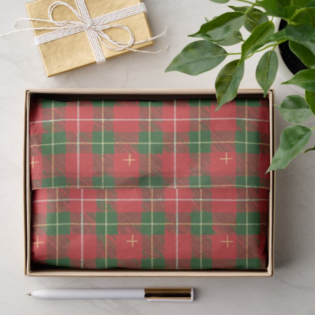 KARIERT 6 SEIDENPAPIER (Geschenk)