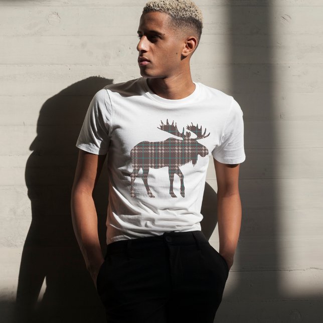 Kariert auf Karierten Elch T-Shirt (Plaid Moose T-shirt
)