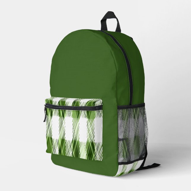 Kariert Bedruckter Rucksack (Rückseitige Ecke Rechts)
