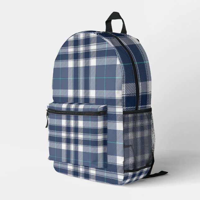 Kariert Bedruckter Rucksack (Rückseitige Ecke Rechts)