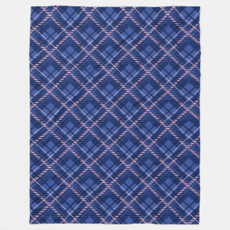 Kariert Blau und Rosa Fleecedecke