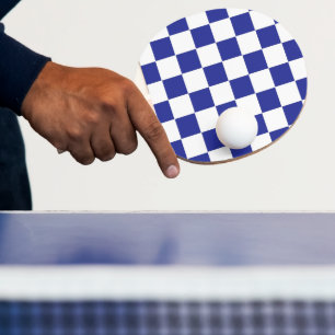 Kariert Blau und Weiß  Tischtennis Schläger