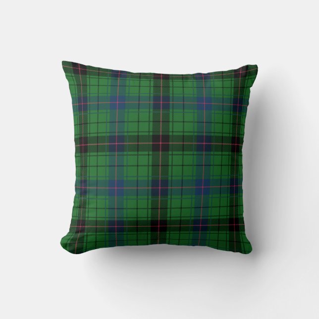 Kariert Blue Green Karo Davidson Tartan Kissen (Vorderseite)