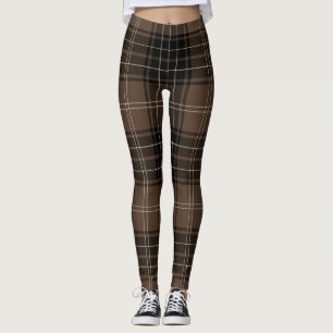 Kariert-Brauntartan Leggings