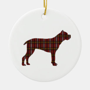 Kariert Cane Corso Weihnachtsbaum Keramik Ornament