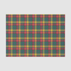 Kariert Clan Buchanan Yellow Green Karo Tartan Seidenpapier