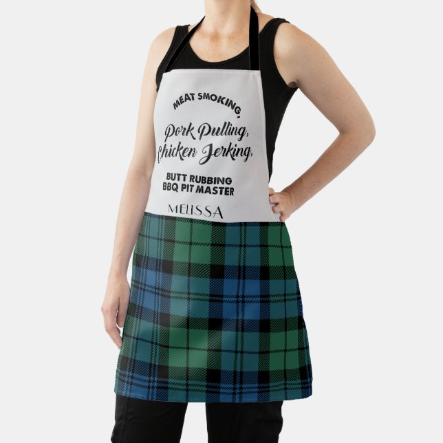 Kariert Clan Campbell Green Blue Karo Tartan Schürze (InSitu)