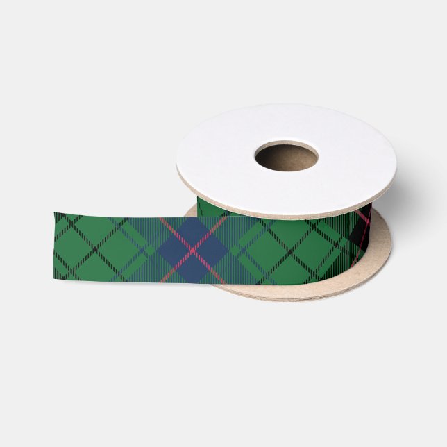 Kariert Clan Davidson Rustic Tartan Satinband (Spule)