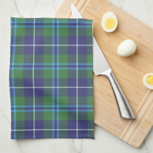 Kariert Clan Douglas Blue Green Karo Tartan Geschirrtuch