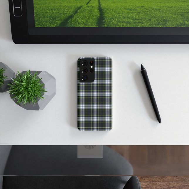 Kariert Clan Gordon Green White Tartan Samsung Galaxy Hülle (Von Creator hochgeladen)