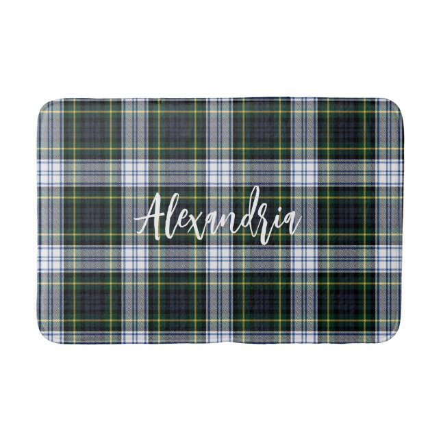 Kariert Clan Gordon Rustic Personalisiert Tartan Badematte (Vorderseite)