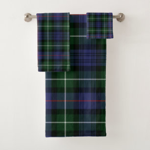 Kariert Clan MacKenzie Green Lila Karo Tartan Badhandtuch Set