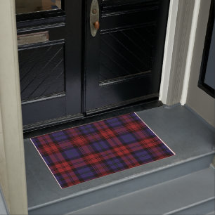 Kariert Clan MacLachlan Red Lila Karo Tartan Fußmatte