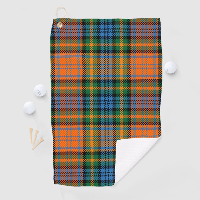 Kariert Clan Murray Orange Blue Green Karo Tartan Golfhandtuch (Insitu)