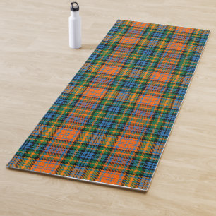 Kariert Clan Murray Orange Blue Green Karo Tartan Yogamatte